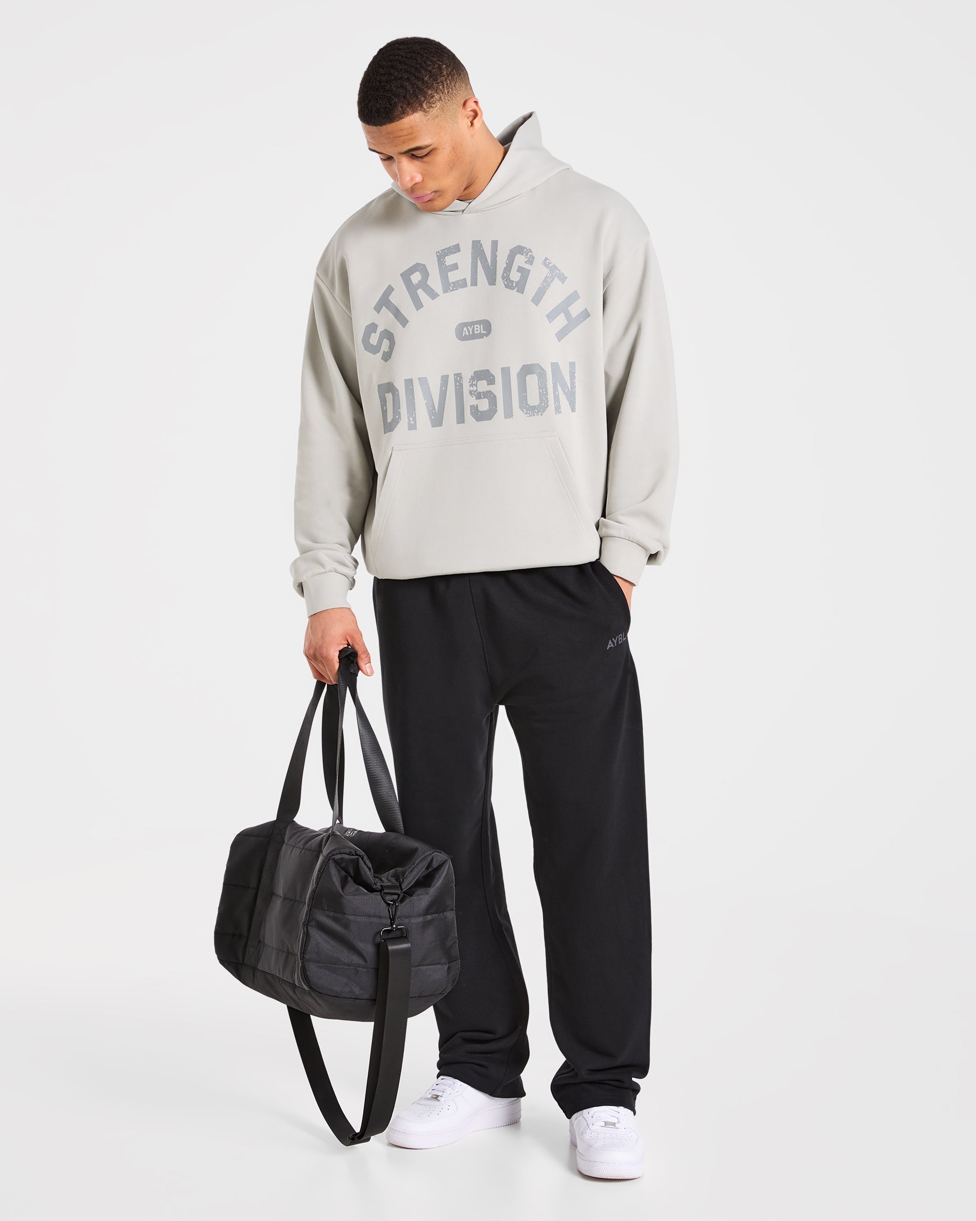Strength Division Oversized Hoodie - Iced Gris