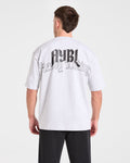 Heavy Lifting Gothic Oversized T Shirt - Gris Marl