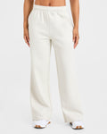 Lifestyle Oversized Straight Leg Joggers - Off Blanc