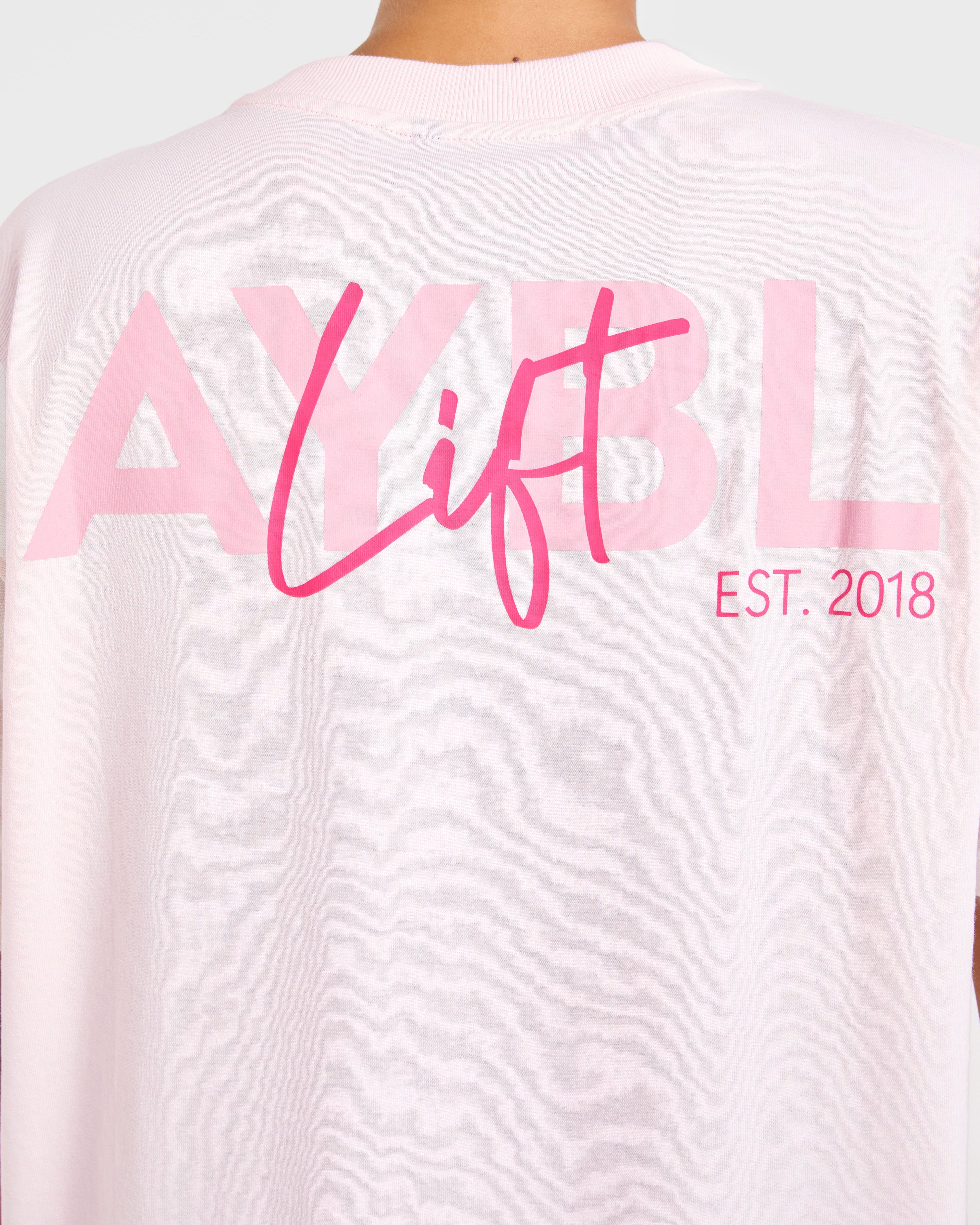 Lift Graphic Oversized T Shirt - Baby Rose