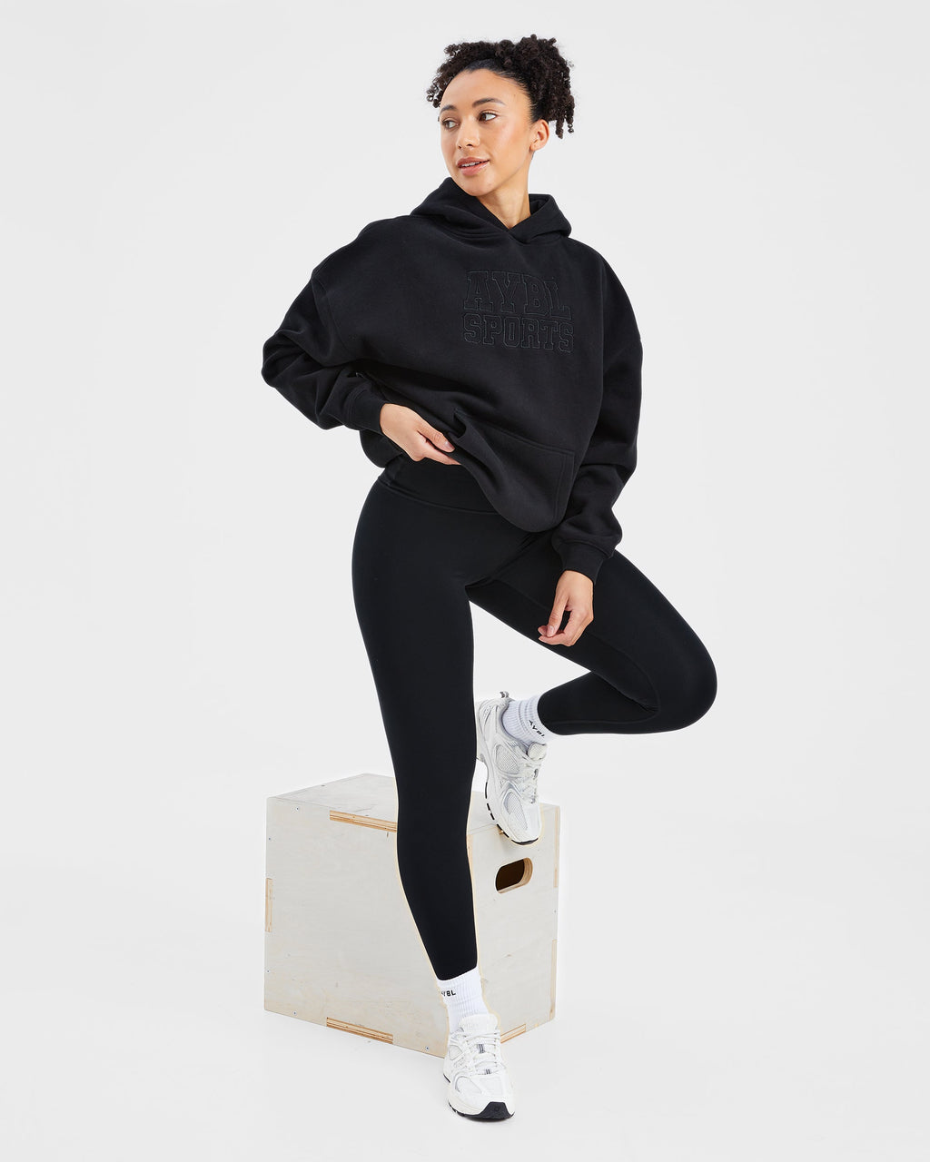 Sport Outline Oversized Hoodie - Noir