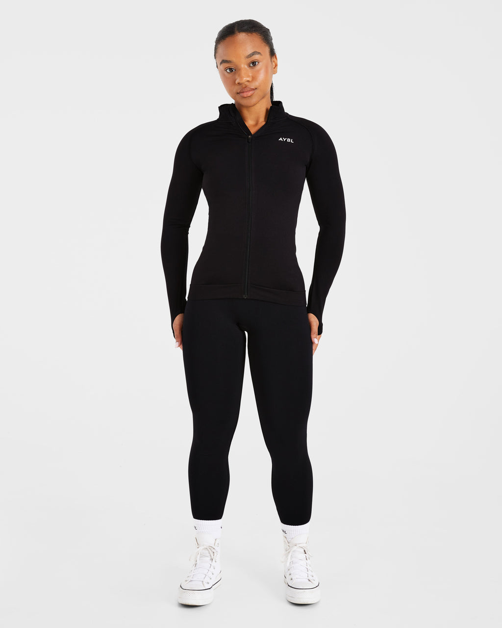 Essential Seamless Zip Jacket - Noir