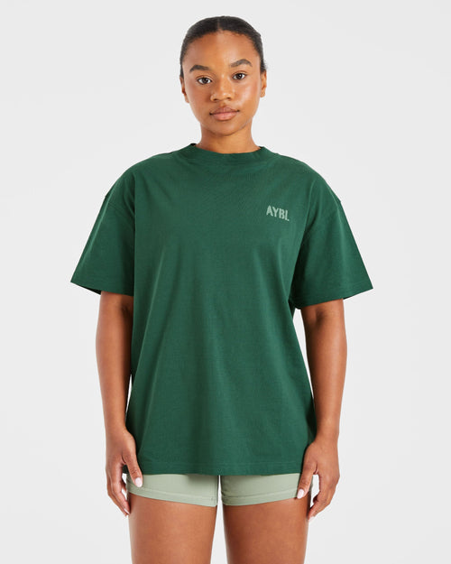 Athletics Strength Club Oversized T Shirt - Forest Vert