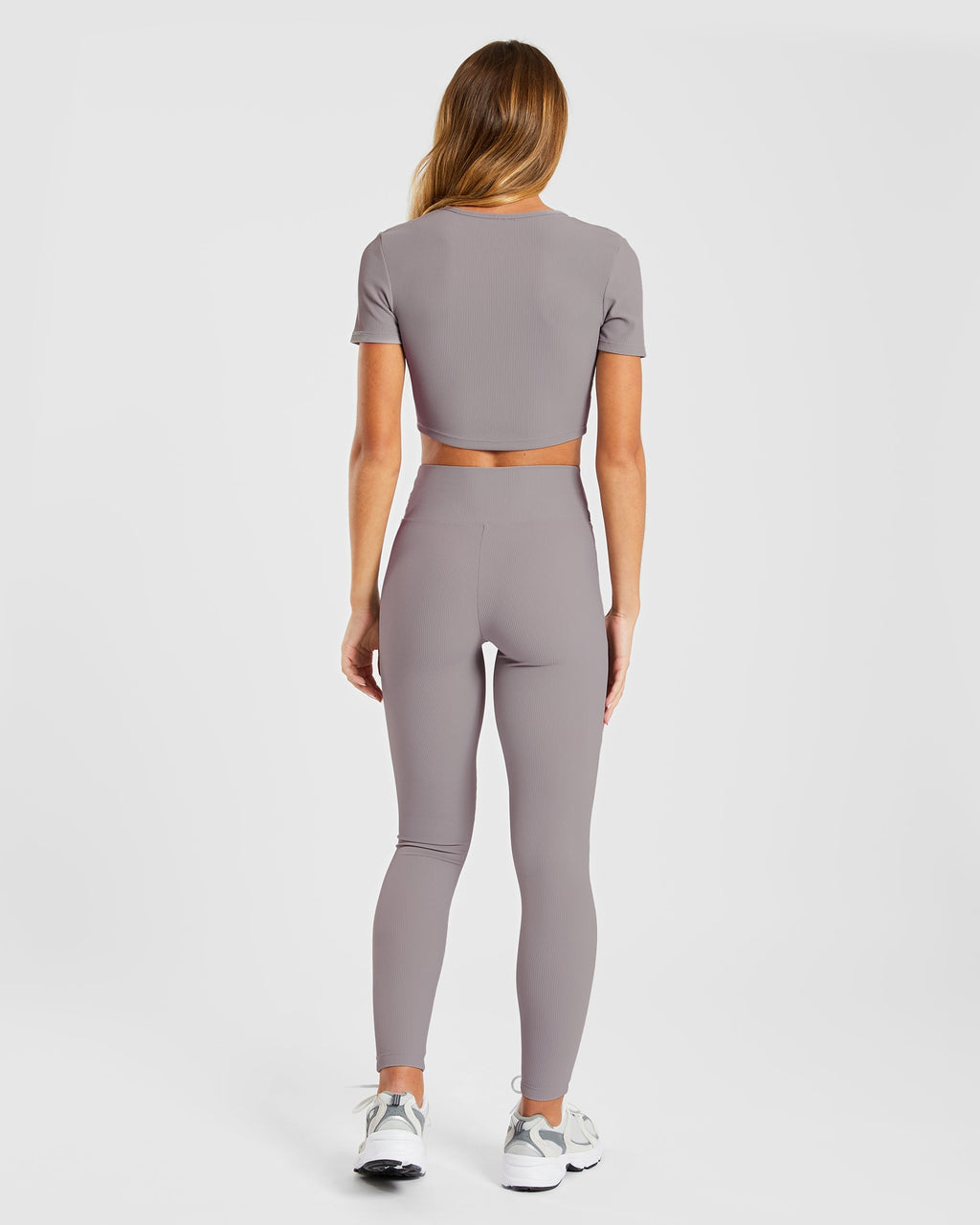Sculpt Ribbed Leggings - Fog Gris