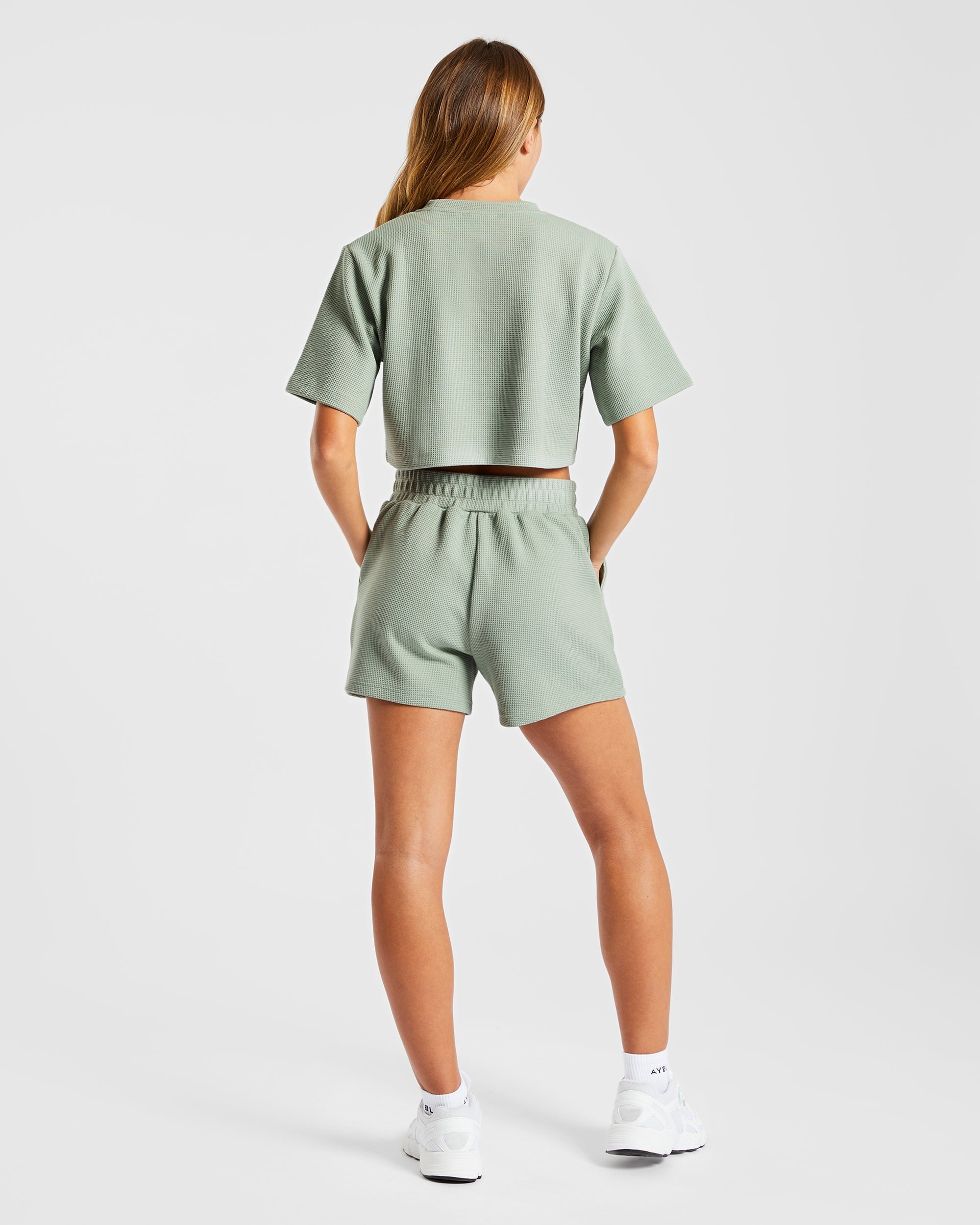 Waffle Shorts - Sage Vert