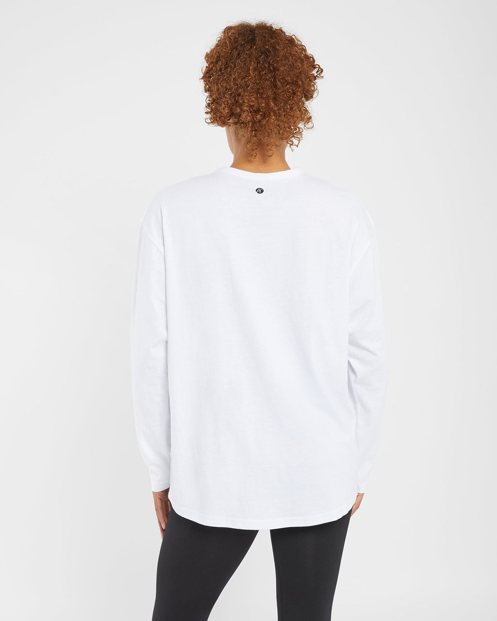 Essential Oversized Long Sleeve T Shirt - Blanc