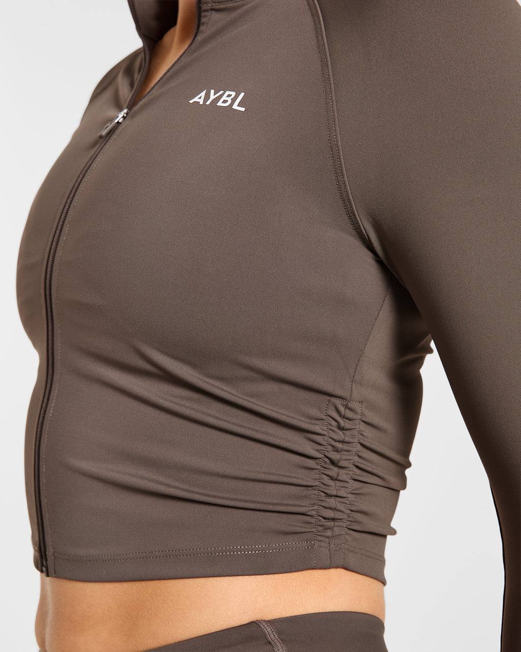 Physique Zip Up Jacket - Marron