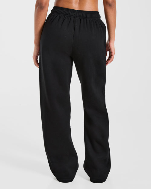 AYBL Club Oversized Straight Leg Joggers - Noir