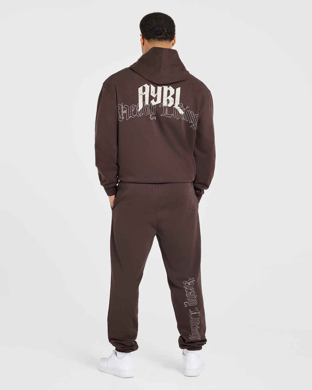 Heavy Lifting Gothic Oversized Joggers - Marron/Crème
