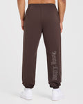 Heavy Lifting Gothic Oversized Joggers - Marron/Crème