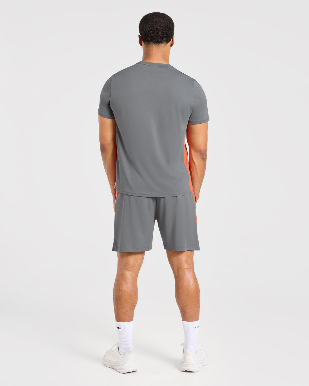 Active T Shirt - Charcoal/Orange