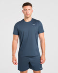 Active T Shirt - Muted Navy/Light Bleu