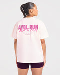 AYBL Run Oversized T Shirt - Baby Rose
