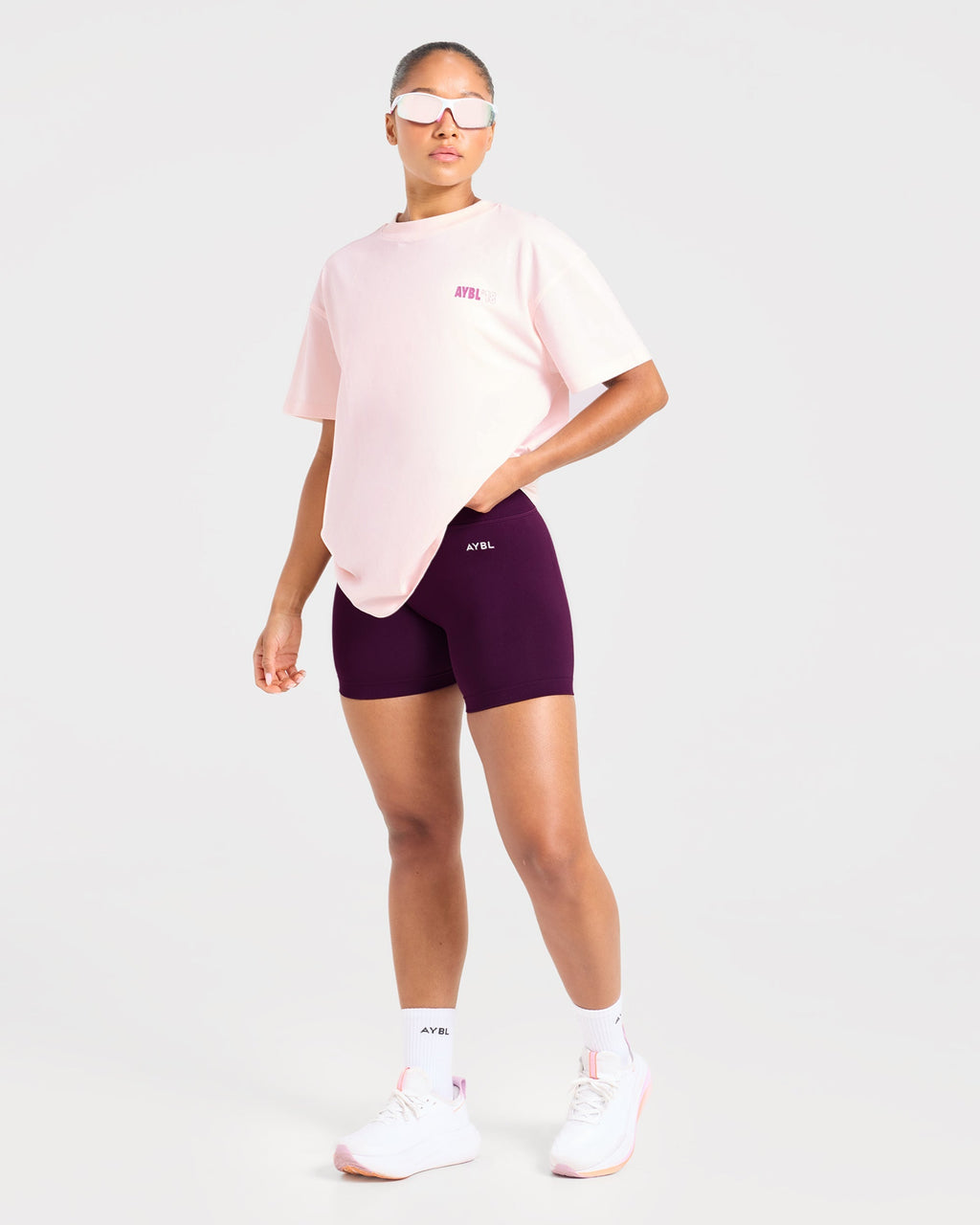AYBL Run Oversized T Shirt - Baby Rose