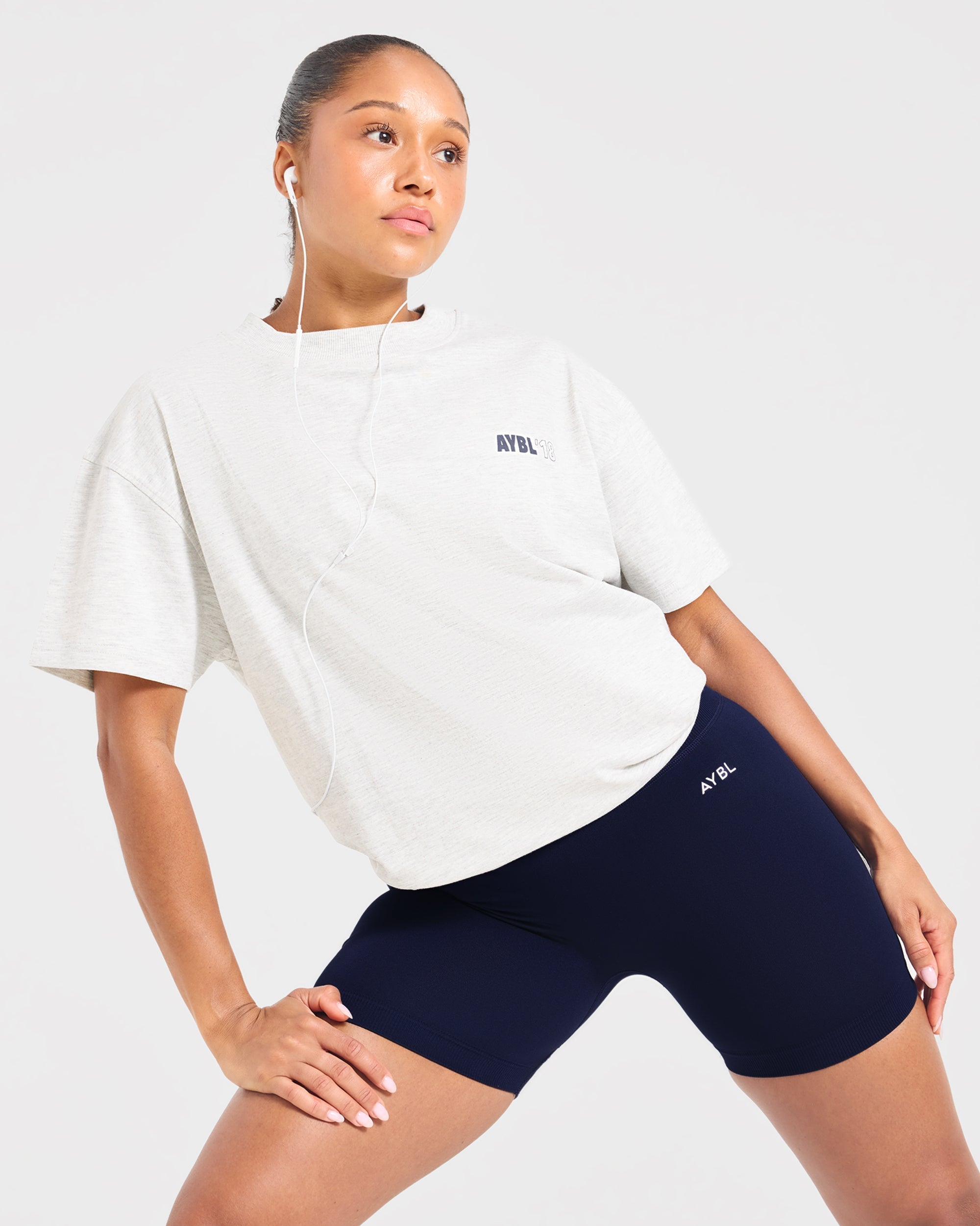 AYBL Run Oversized T Shirt - Heather Gris