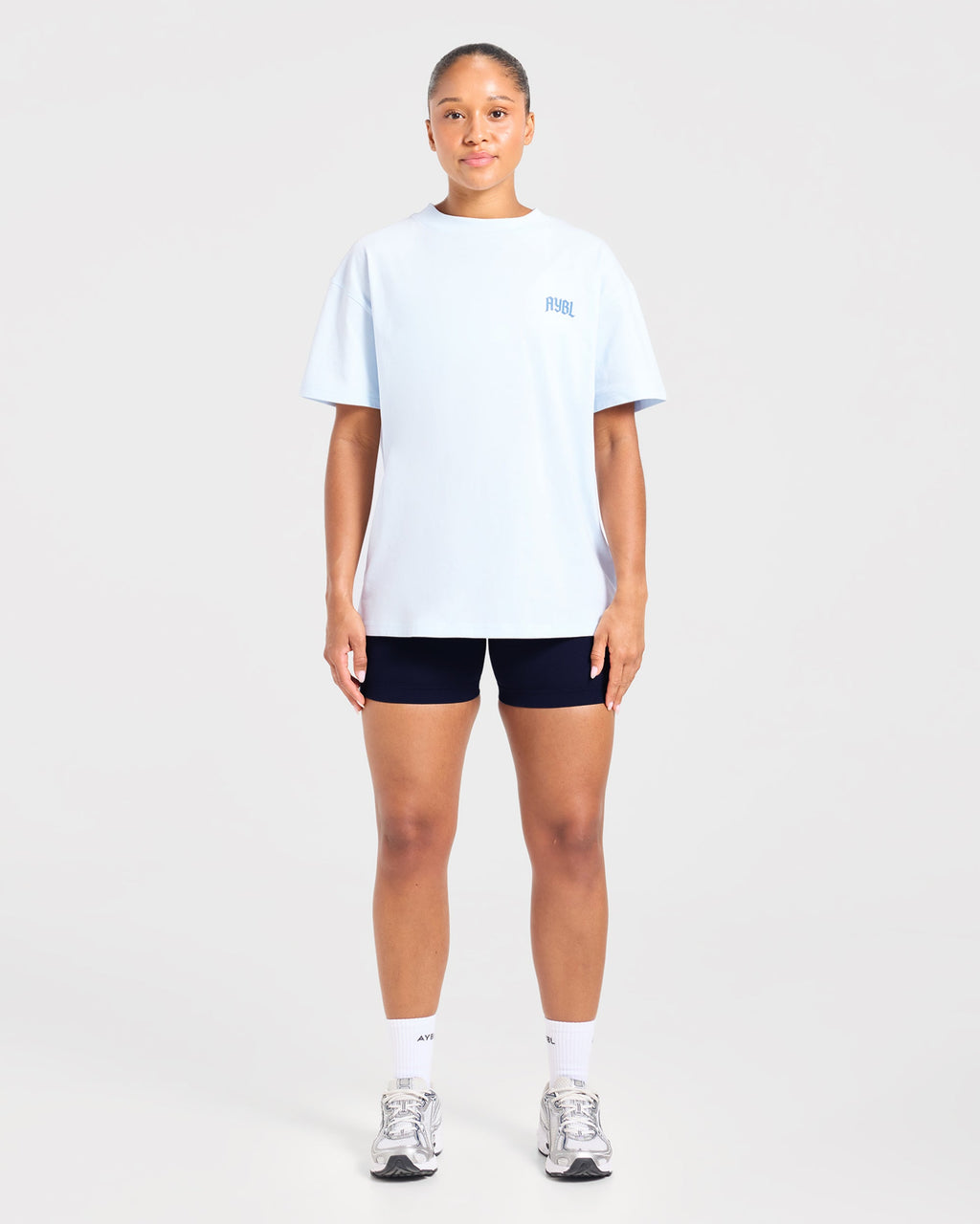 Sports Club Gothic Oversized T Shirt - Bleu