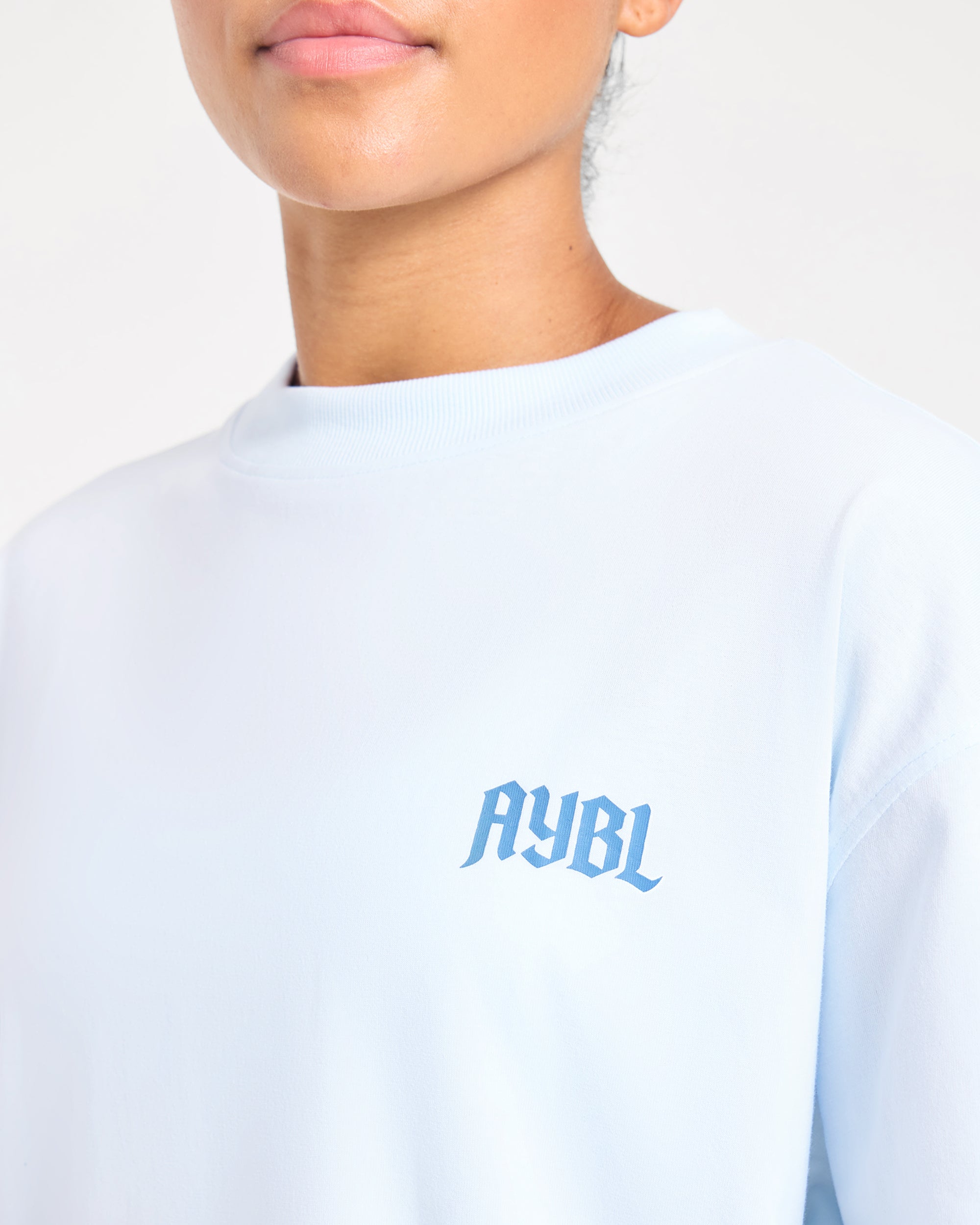 Sports Club Gothic Oversized T Shirt - Bleu