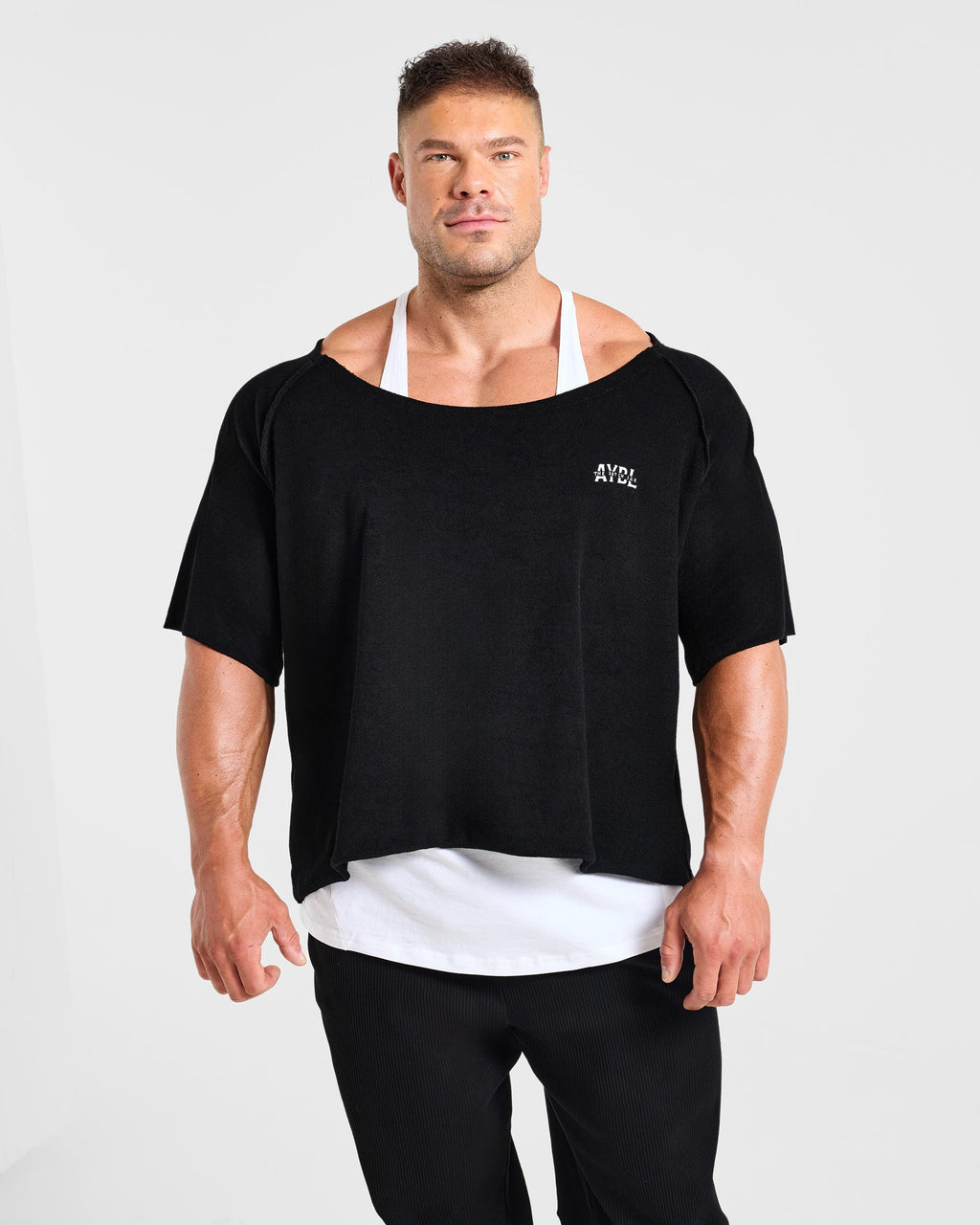 Wesley Vissers x Old School Wide Neck T Shirt - Noir