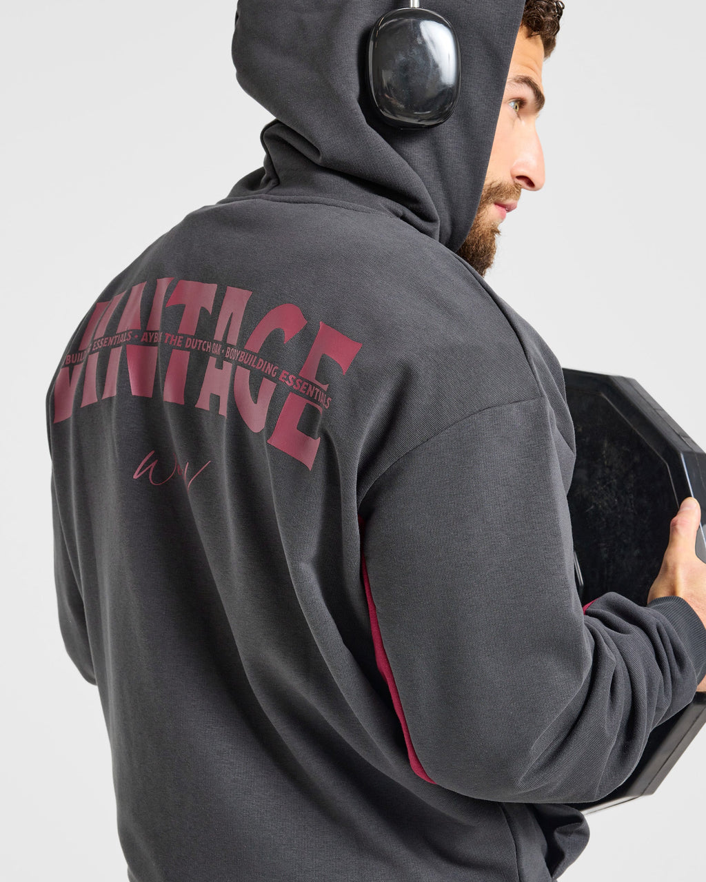 Wesley Vissers x Oversized Zip Up Hoodie - Charcoal