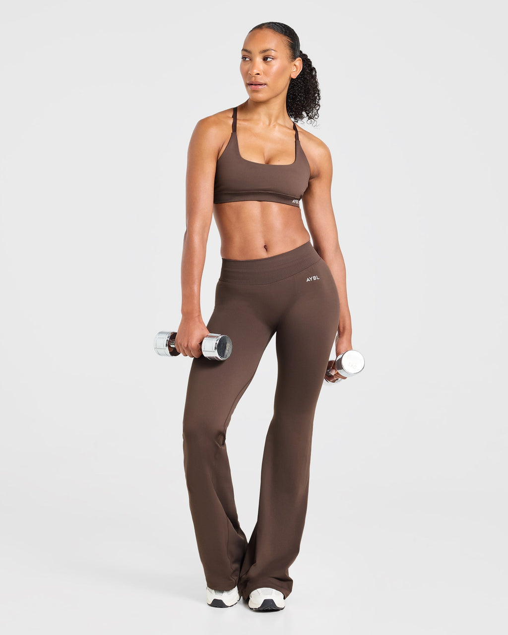Enhance Seamless Flared Leggings - Marron