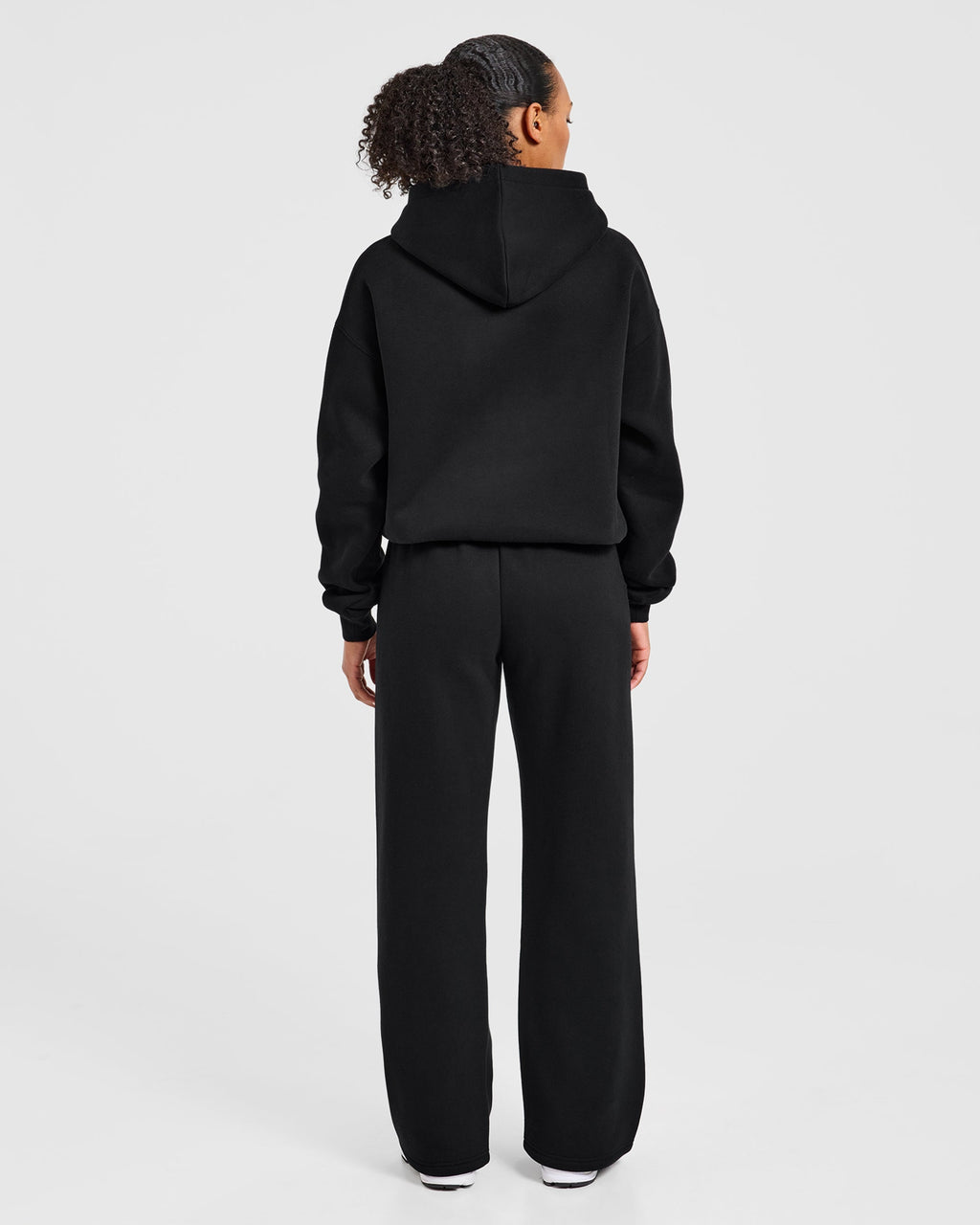 Varsity Applique Oversized Straight Leg Joggers - Noir
