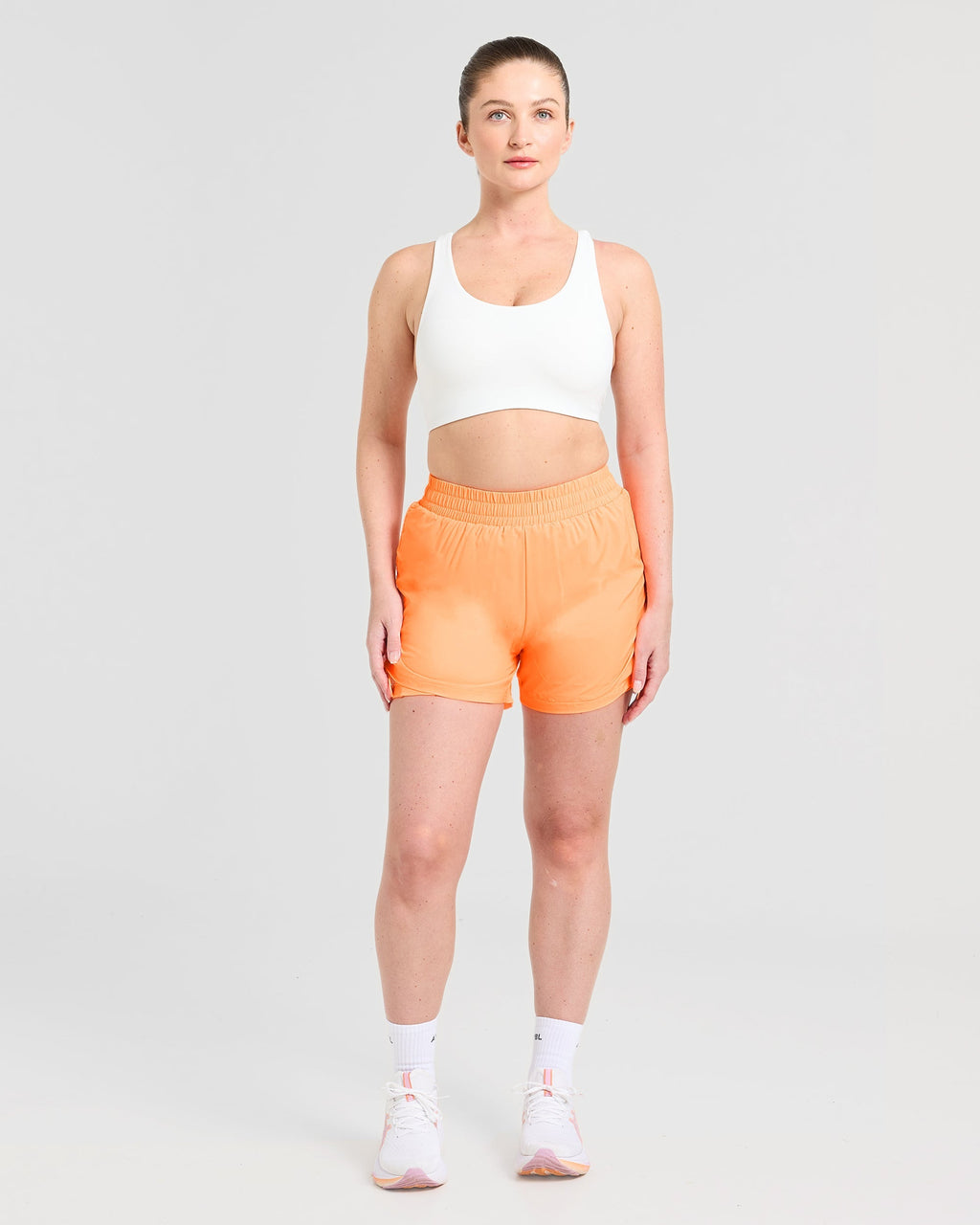 Run Cross Back Sports Bra - Blanc