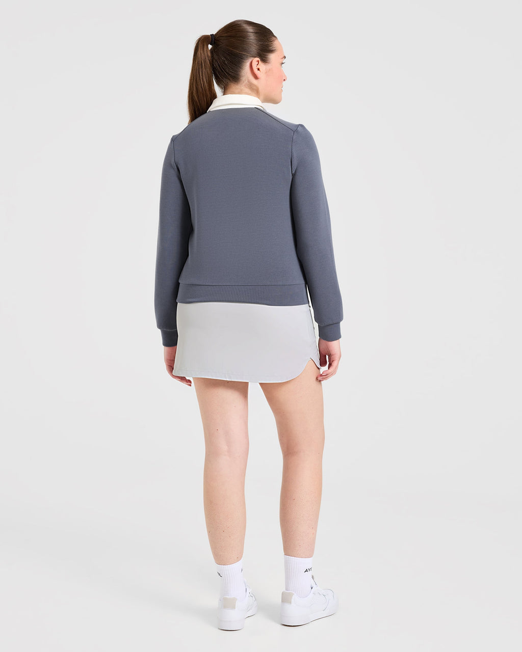 Signature Long Sleeve Polo - Steel Bleu