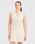 Classic Pleated Dress - Sand