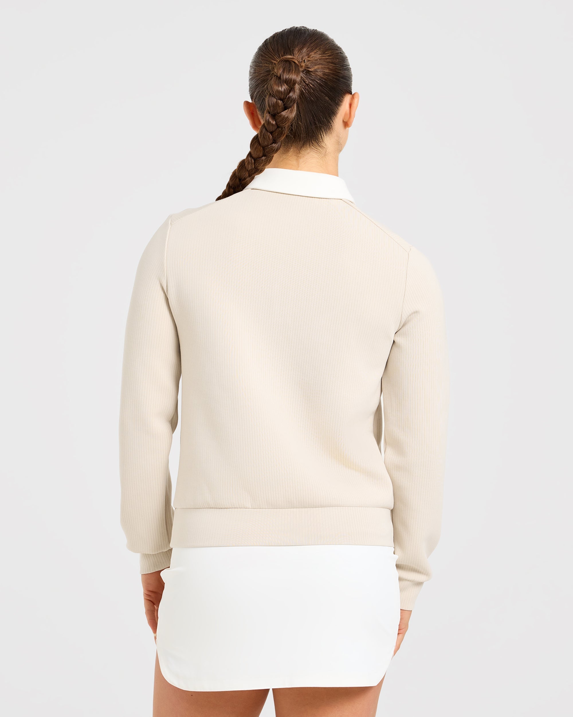 Signature Long Sleeve Polo - Sand